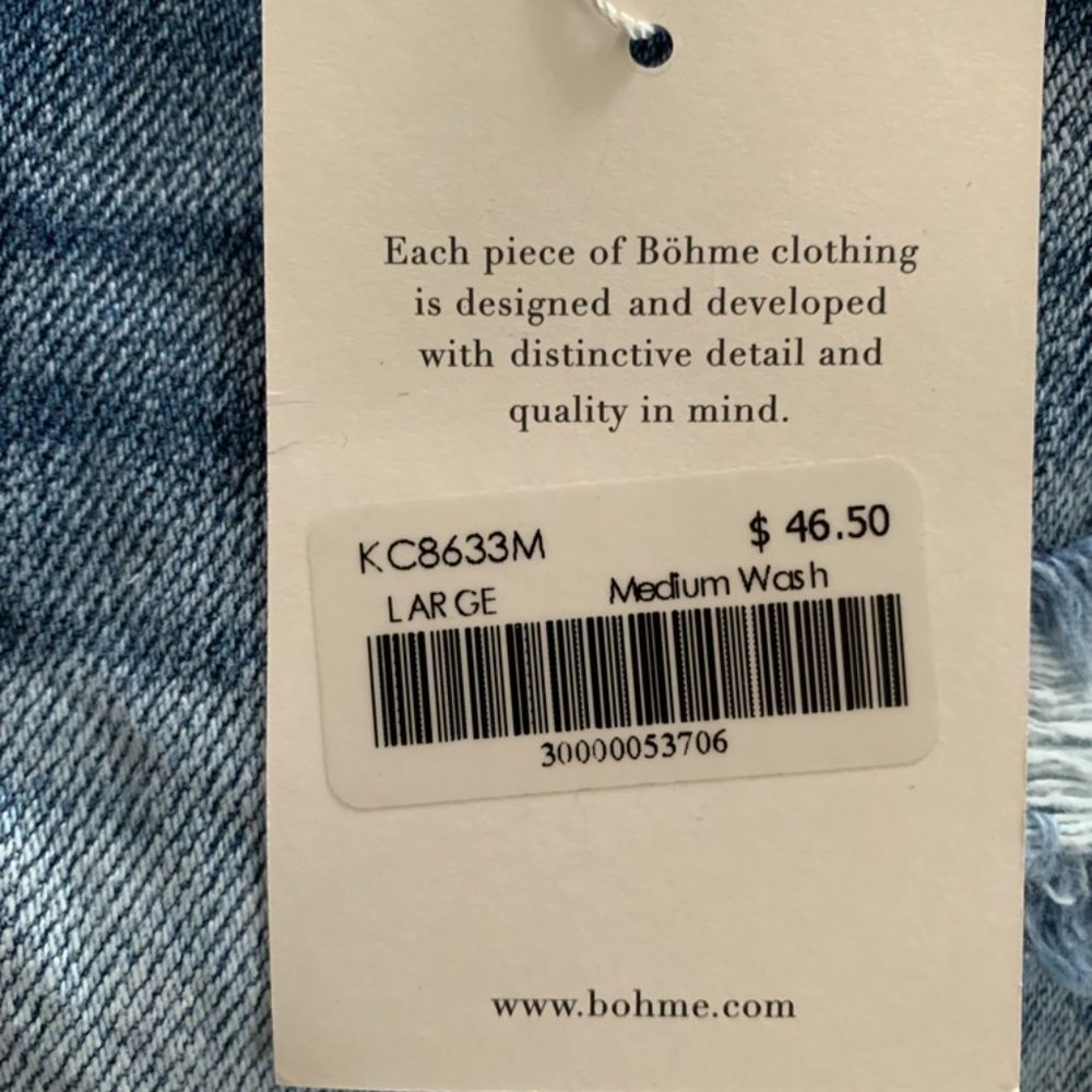 NWT KanCan Distressed Denim Shorts Size L - Picture 7 of 7